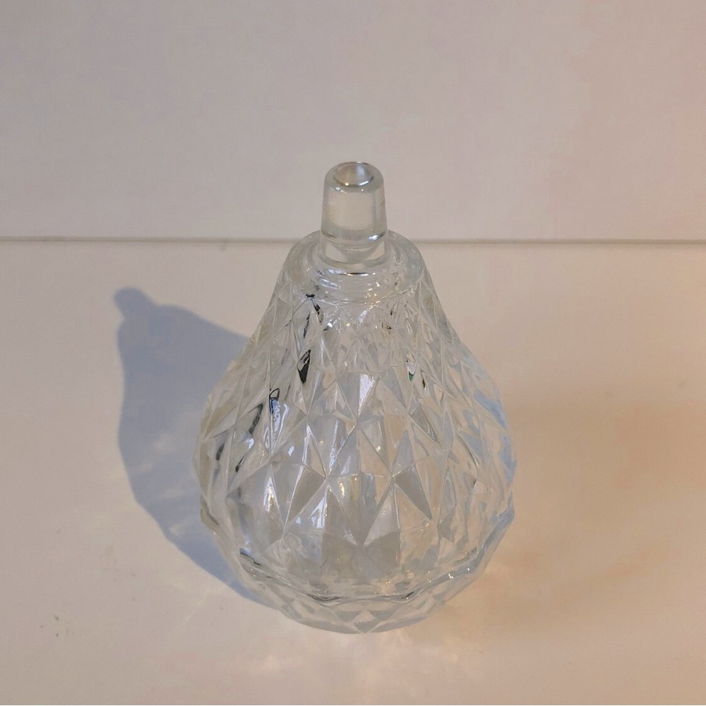 Vintage Italian Pressed Glass Pear Shaped Trinket Box